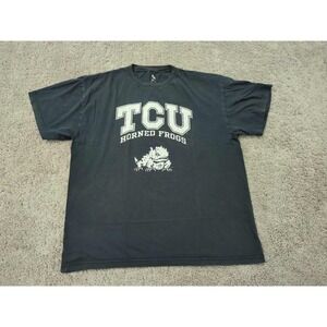 TCU Horned Frogs T Shirt Mens XXL Short Sleeve NCAA Antigua Black‎
